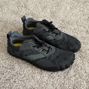 NWOT Minimalistic Barefoot-Feel Black and Gray Athletic Shoes
